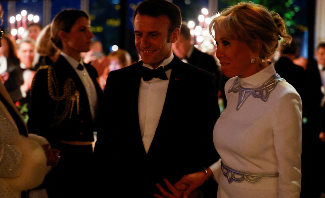 Emmanuel y Brigitte Macron. (Reuters/Evelyn Hockstein)