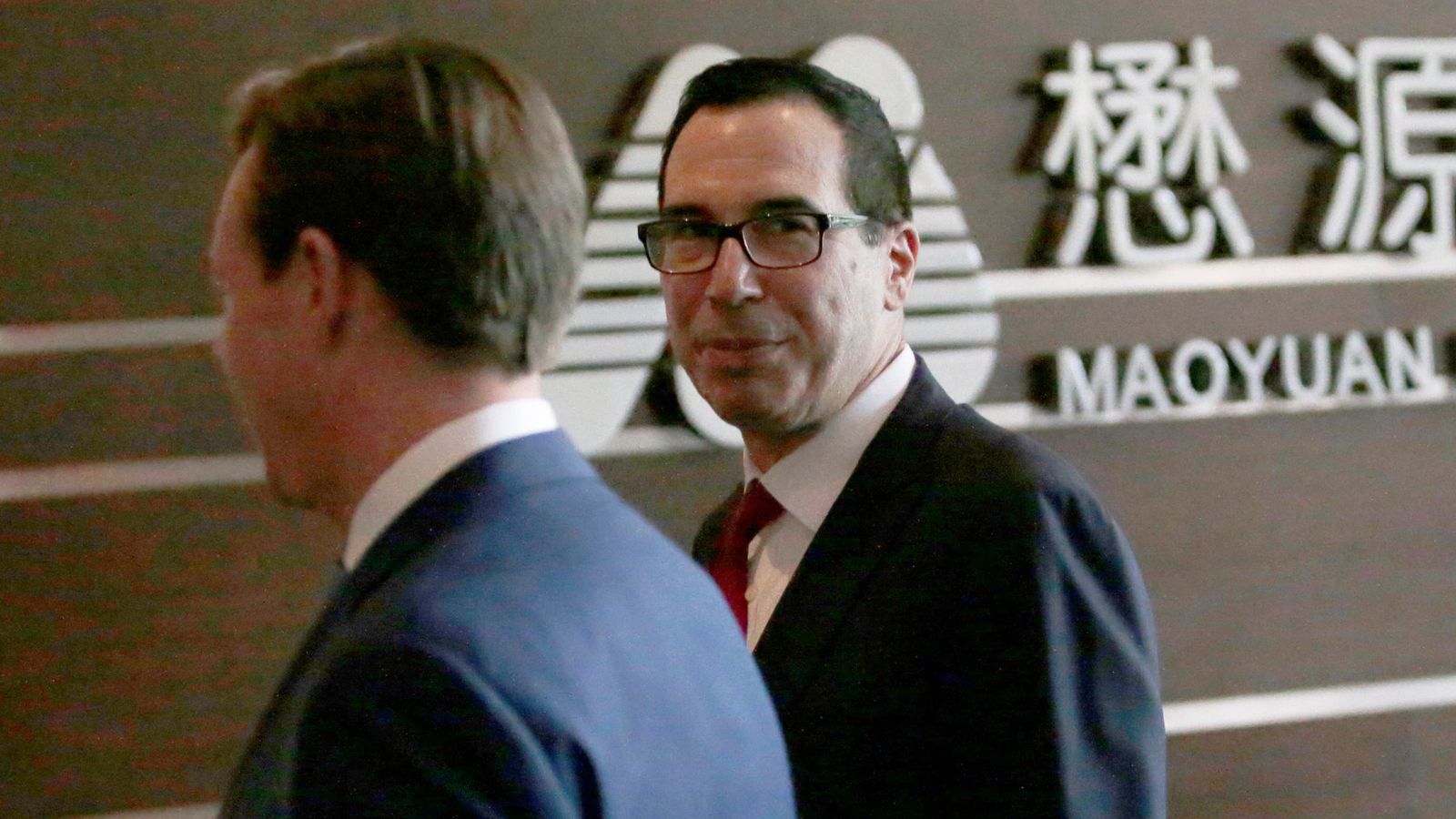 Foto: El secretario del Tesoro de EEUU, Steven Mnuchin, durante un viaje a Pekín para mantener conversaciones sobre comercio con China, el 3 de mayo de 2018. (Reuters)
