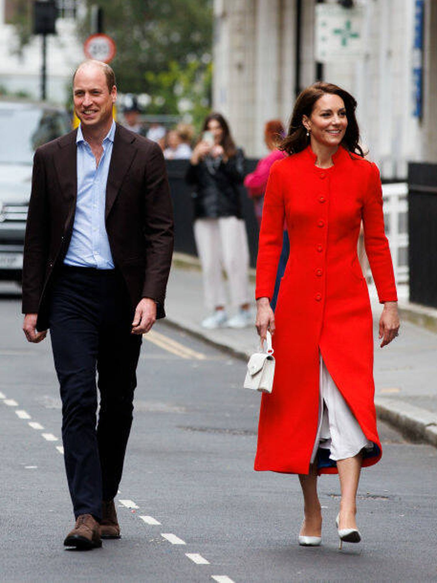 Kate Middleton, llegando al pub del Soho Dog & Duck. (Getty)
