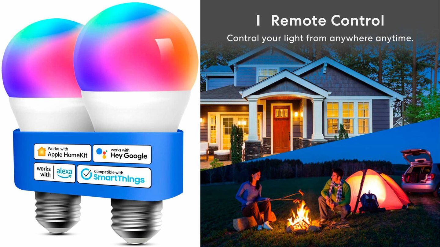 Bombillas inteligentes: bombilla LED WiFi, bombillas inteligentes WiFi  funcionan con Apple Homekit, Alexa, Google Home y Siri, bombilla  inteligente