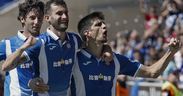 Foto: Granero, Baptistao y Moreno celebran un gol al Deportivo. (EFE)