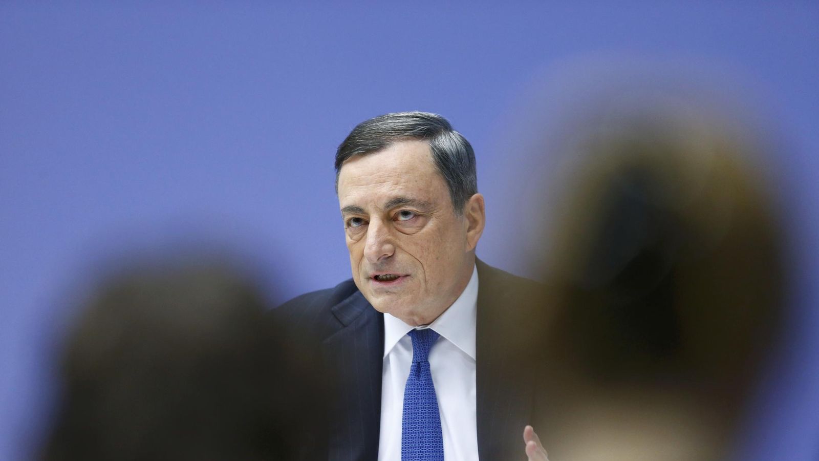 Foto: Mario Draghi, durante la rueda de prensa de este jueves en Fráncfort. (Reuters)