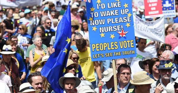 Foto: Manifestación contra el Brexit. (Reuters)