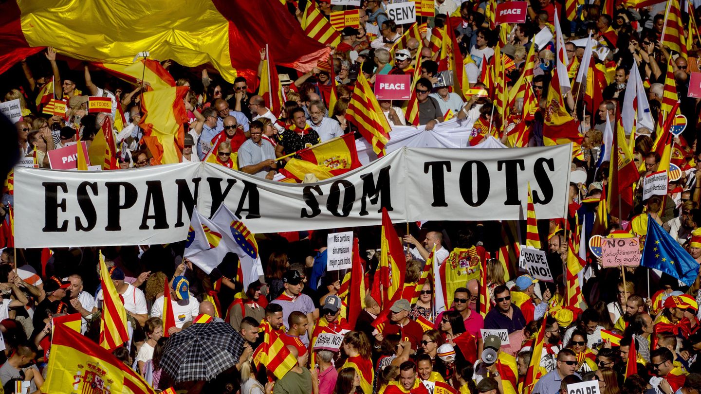 Vista de la manifestación del domingo en Barcelona. (EFE)