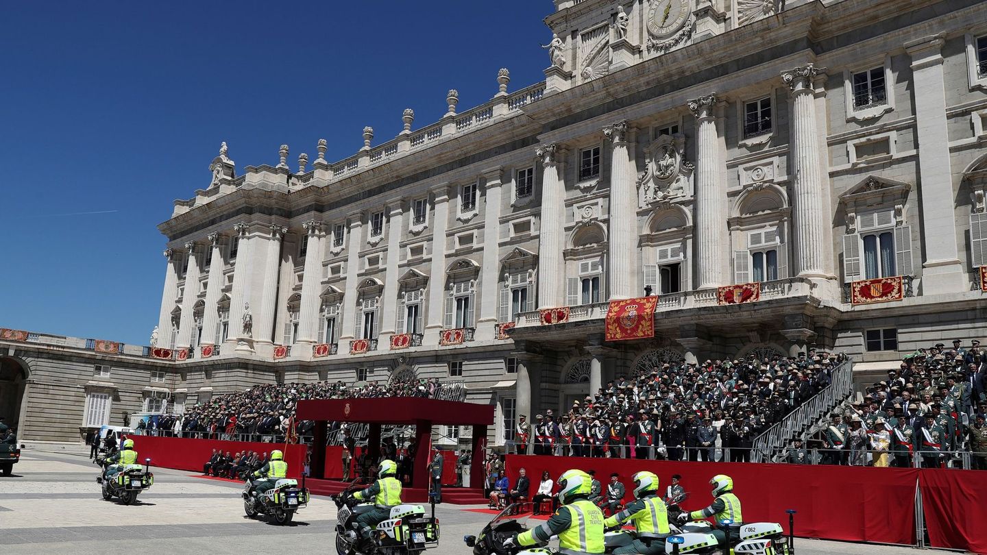 Vista del Palacio Real de Madrid, durante un acto oficial. (EFE)