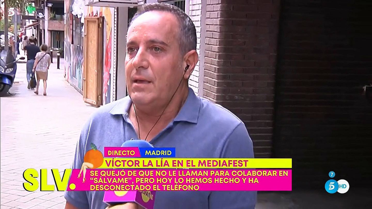 Víctor Sandoval, en 'Sálvame'. (Telecinco)