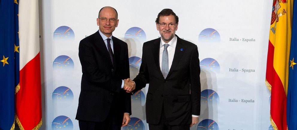 Mariano Rajoy y Enrico Letta se encuentran esta mañana en Roma (Efe)
