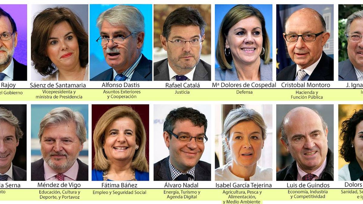 Todos los ministros del nuevo Gobierno de Mariano Rajoy: Cospedal, De la Serna...