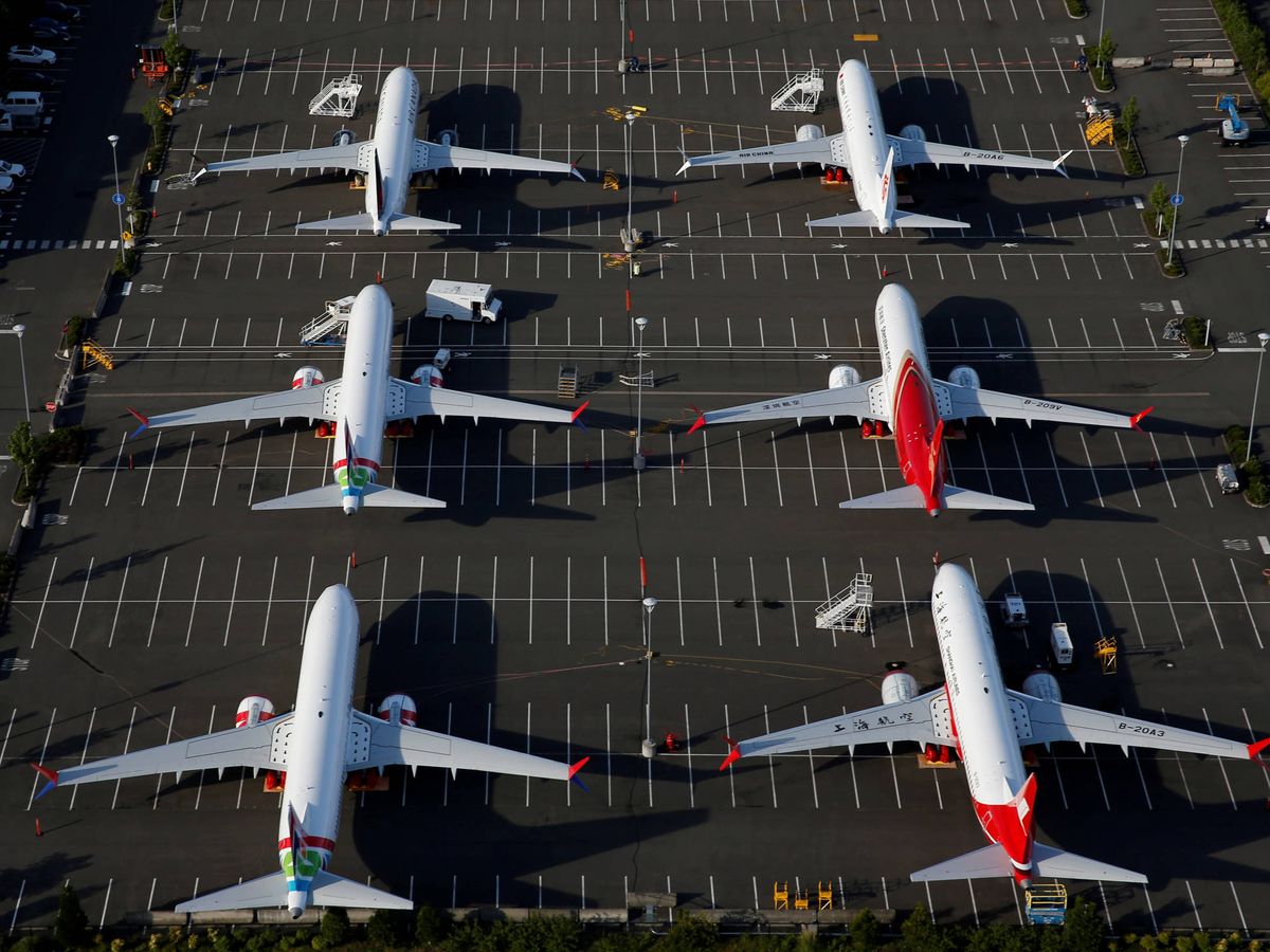 Foto: 737 MAX estacionados en Boeing Field, Seattle, Estados Unidos.(REUTERS)