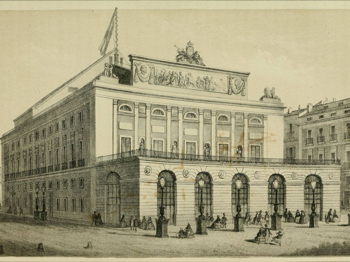 El Teatro Real en 1860