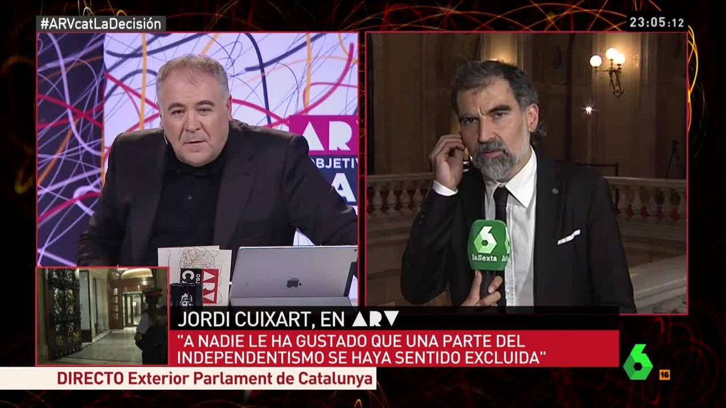 Antonio G. Ferreras habla con Jordi Cuixart en el especial nocturno de 'ARV'.