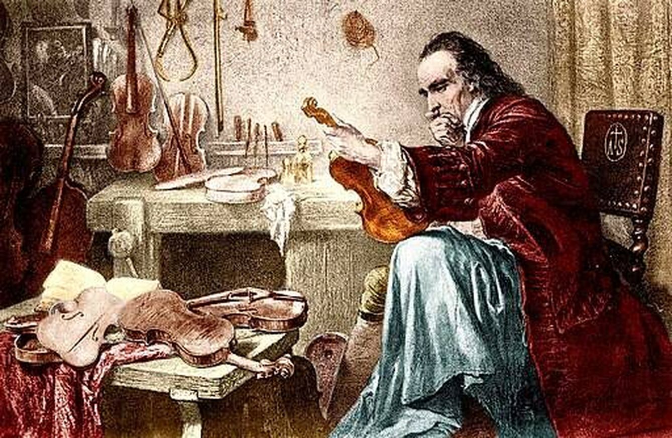 Una recreación del taller de Stradivari. (Dominio público)