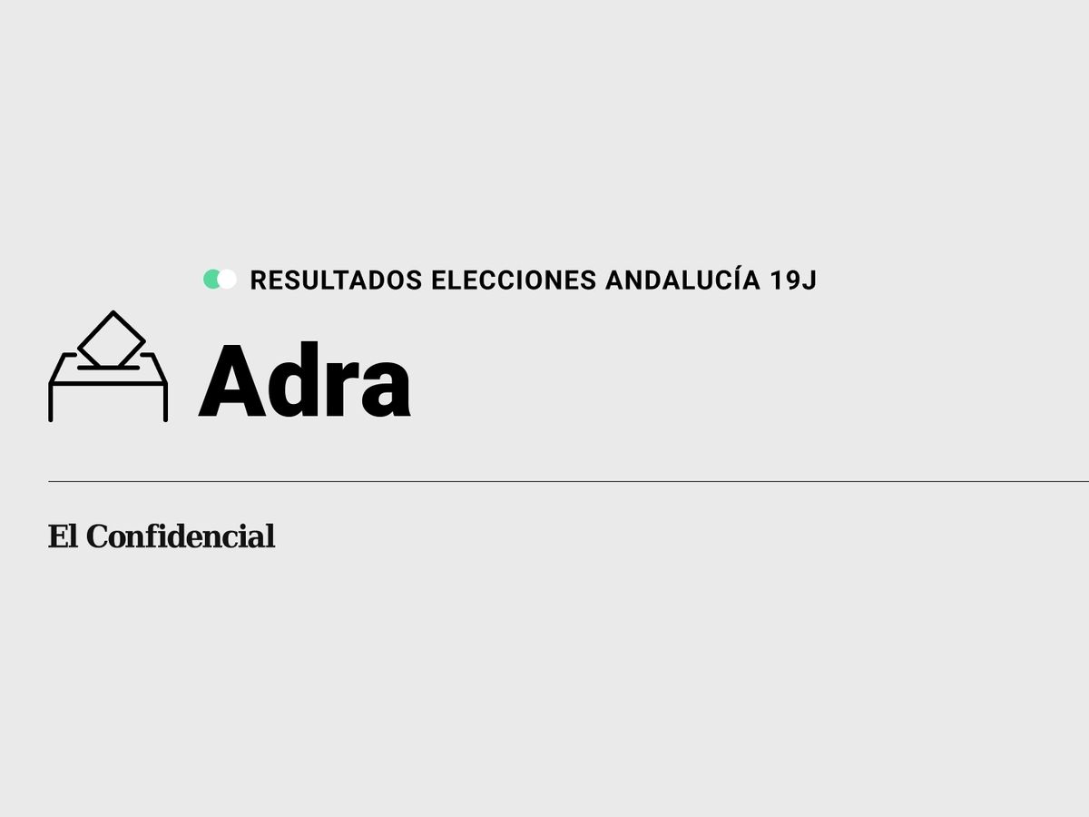 Foto: Resultados en Adra, Almería, de las elecciones de Andalucía 2022 este 19-J (C.C./Diseño EC)