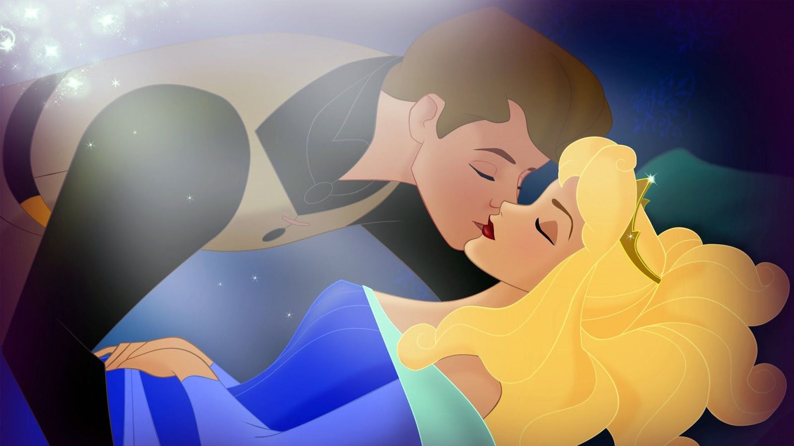 Foto: Beso entre Aurora y el príncipe en 'La Bella Durmiente', en la versión de Disney