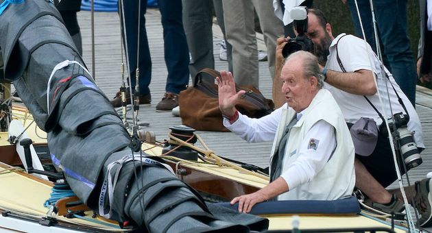El rey Juan Carlos I, en Sanxenxo el pasado mayo. (LP)