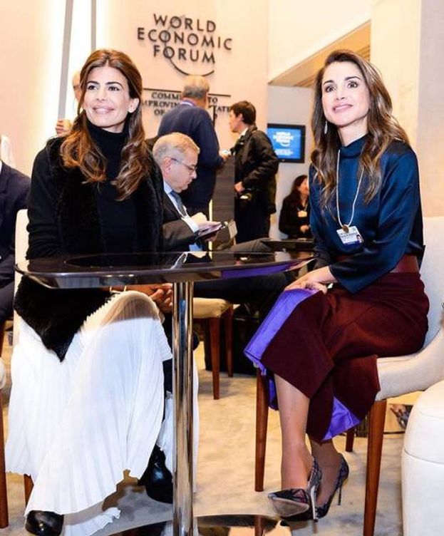 Foto: Rania de Jordania y Juliana Awada en Davos. (Instagram)
