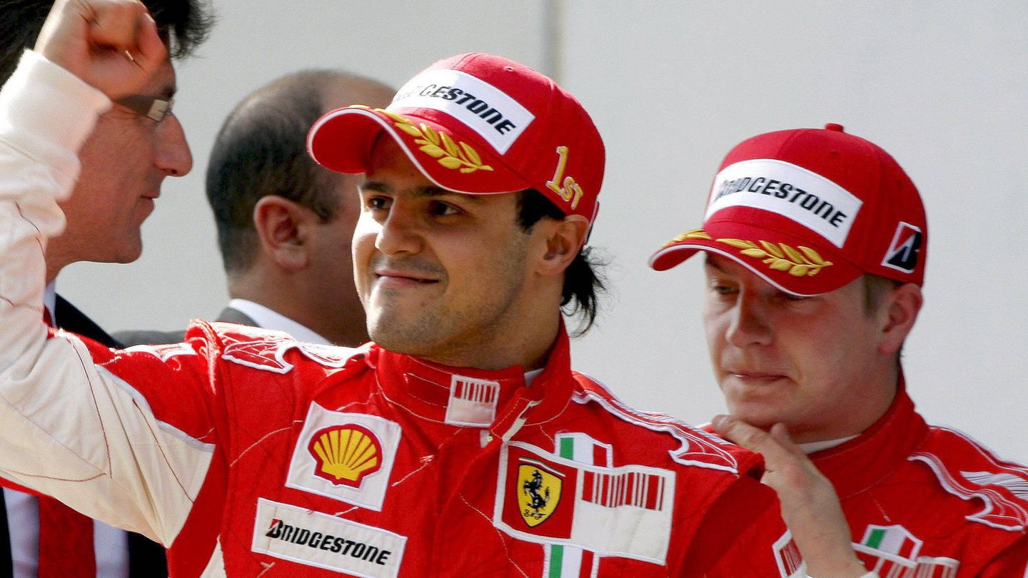 Felipe Massa y Raikkonen en su etapa en Ferrari (Efe).