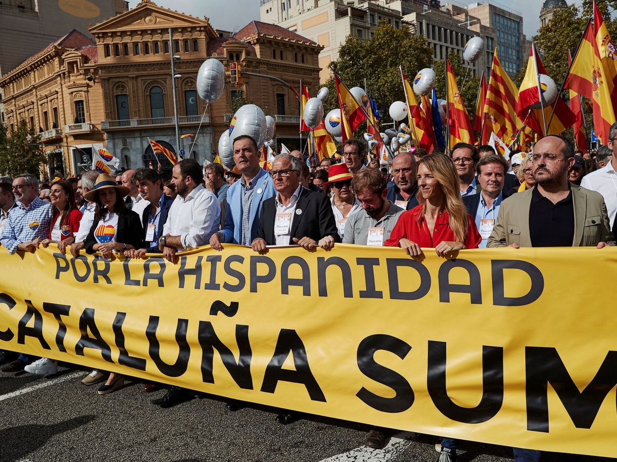 Foto: Manifestación en Barcelona a favor de la unidad de España. (EFE)