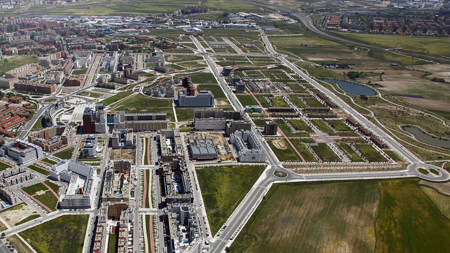 Vista aérea del Consorcio Urbanístico Móstoles Sur.