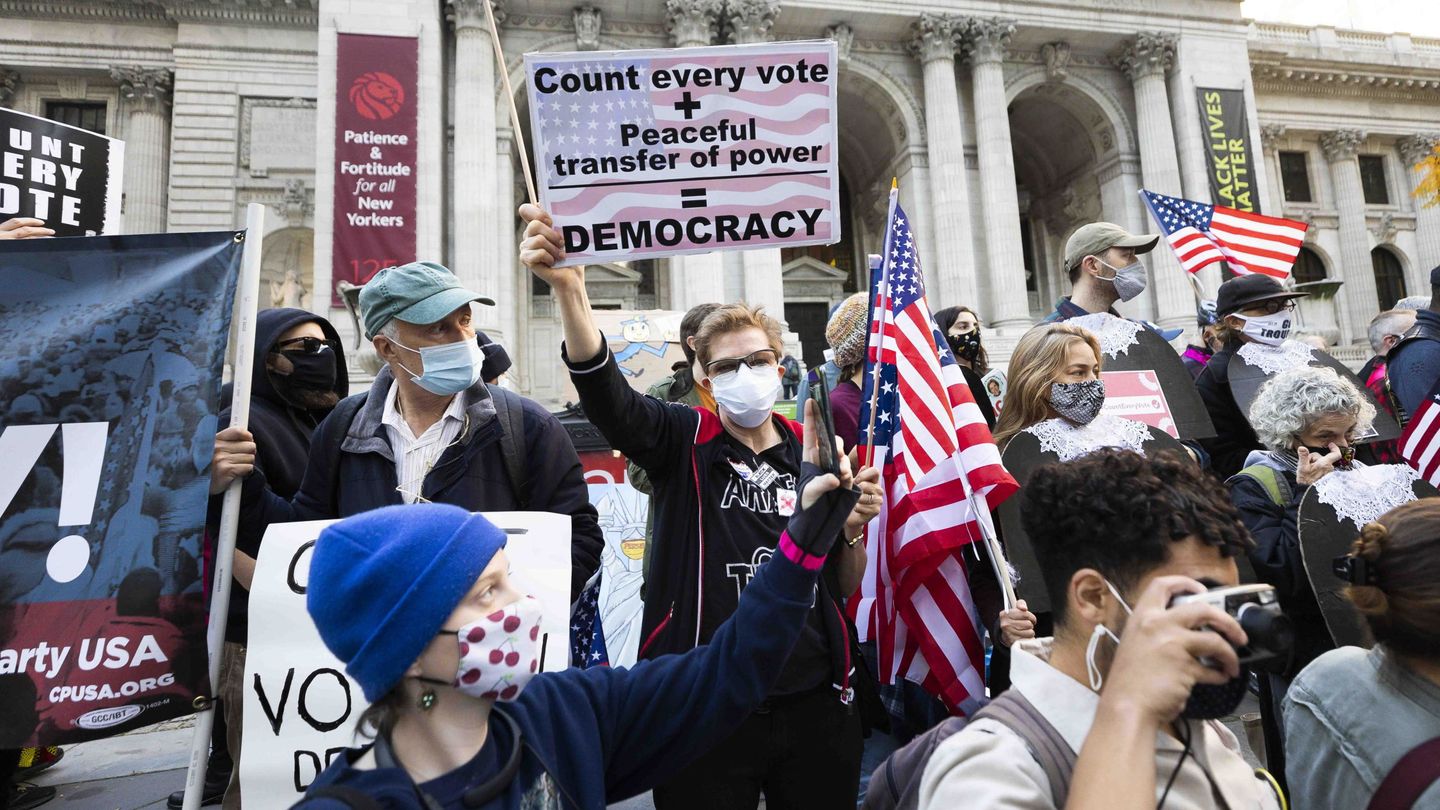 Protesta en Nueva York tras las elecciones. (EFE) 
