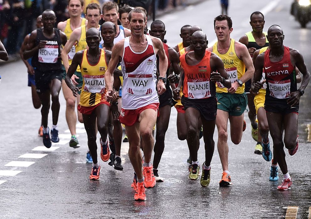 Foto: Steven Way, durante la maratón de los Juegos de la Commonwealth (Foto: Getty Images)
