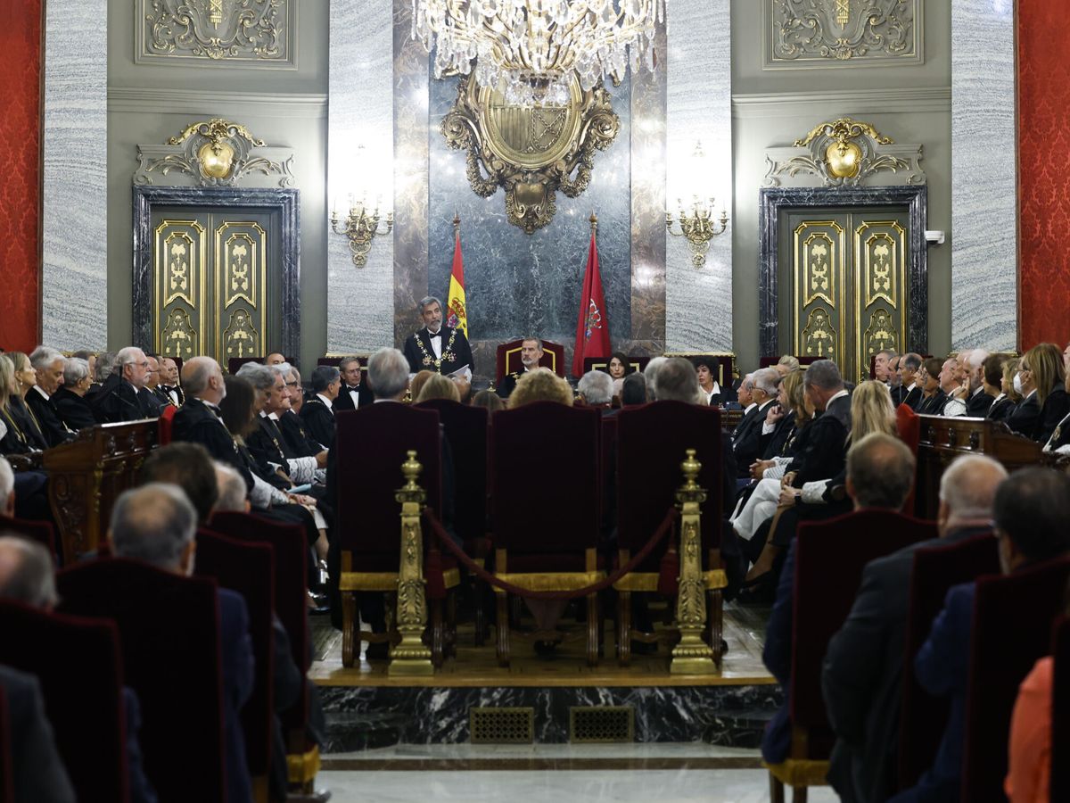 Foto: Imagen de la apertura del año judicial de 2022. (EFE/Pool/J.J. Guillén)