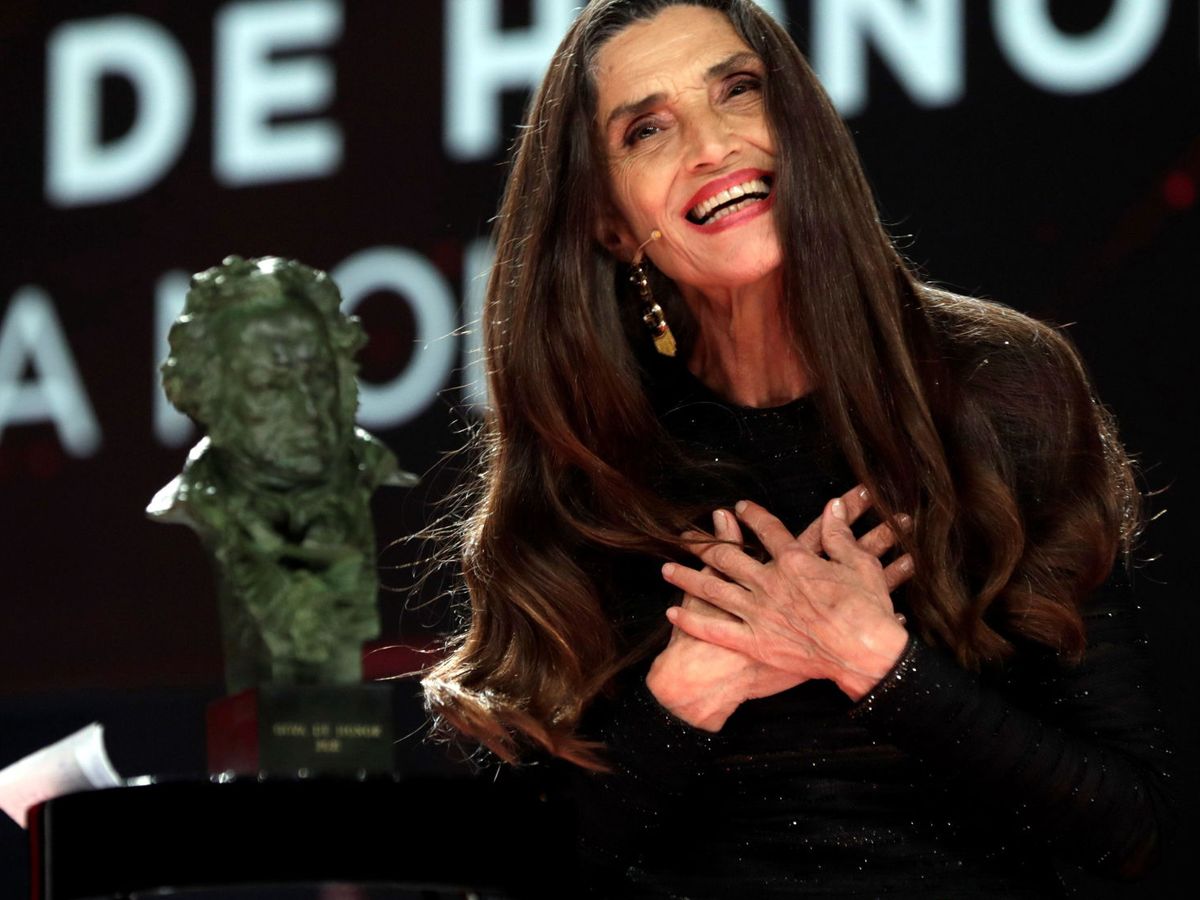 Foto: Ángela Molina recibió el premio Goya de Honor 2021. (EFE/Miguel A. Córdoba)