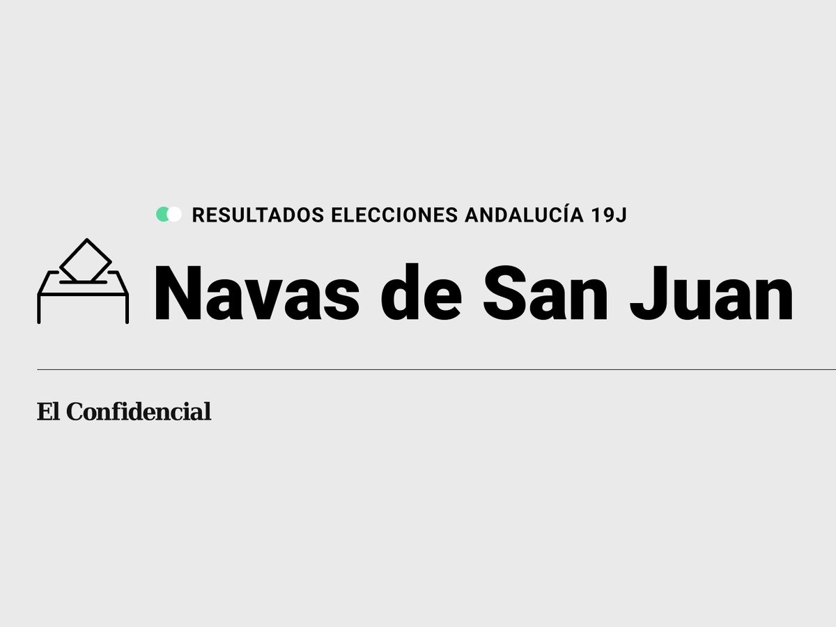 Foto: Resultados en Navas de San Juan, Jaén, de las elecciones de Andalucía 2022 este 19-J (C.C./Diseño EC)