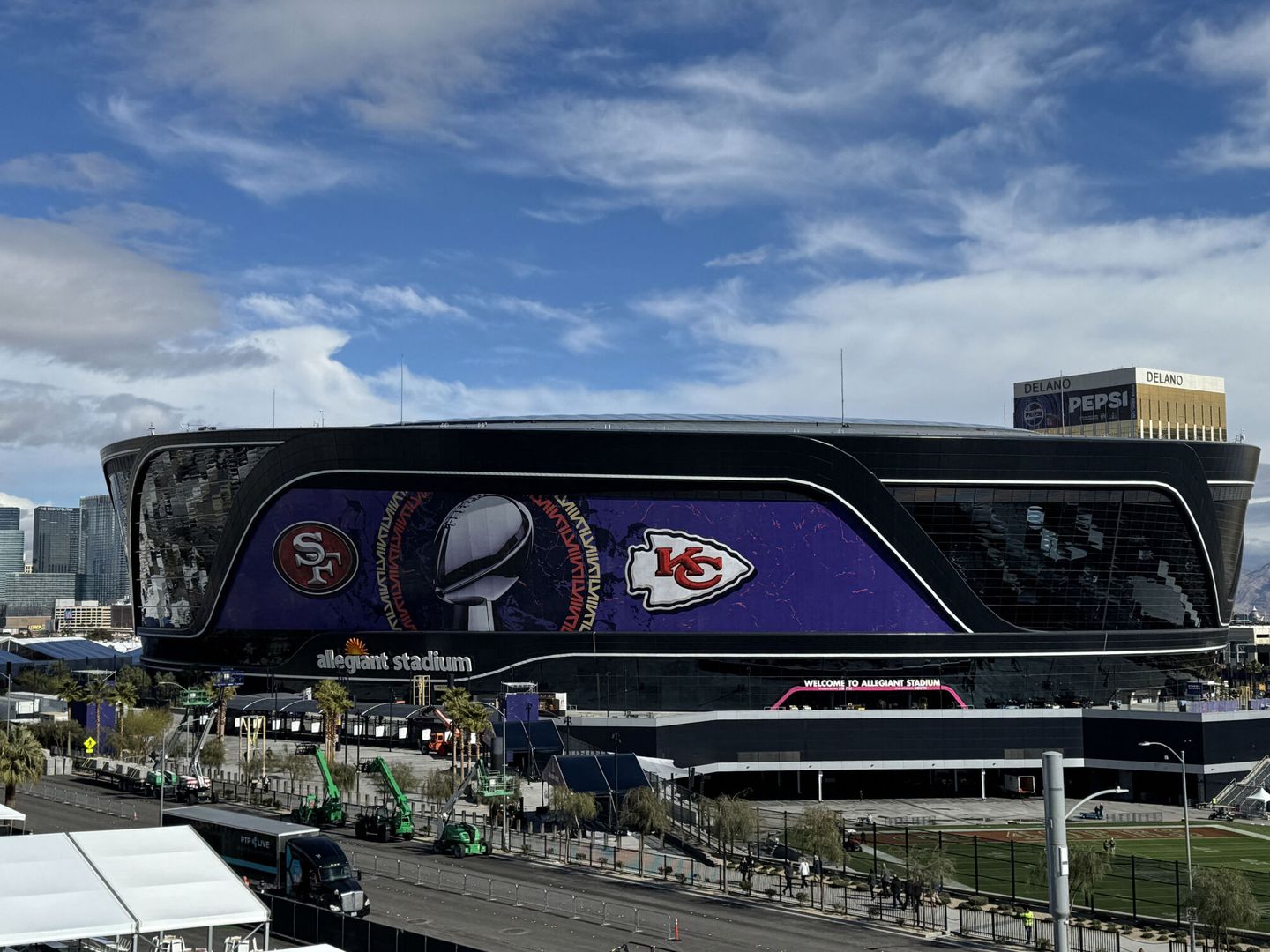 Vista del estadio sede del partido, en Las Vegas. (Reuters)