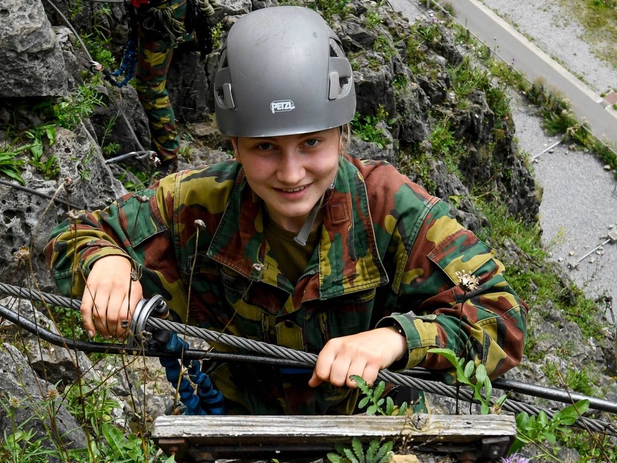 Foto: Elisabeth de Bélgica, en su última jornada de entrenamiento militar. (Casa Real de Bélgica)