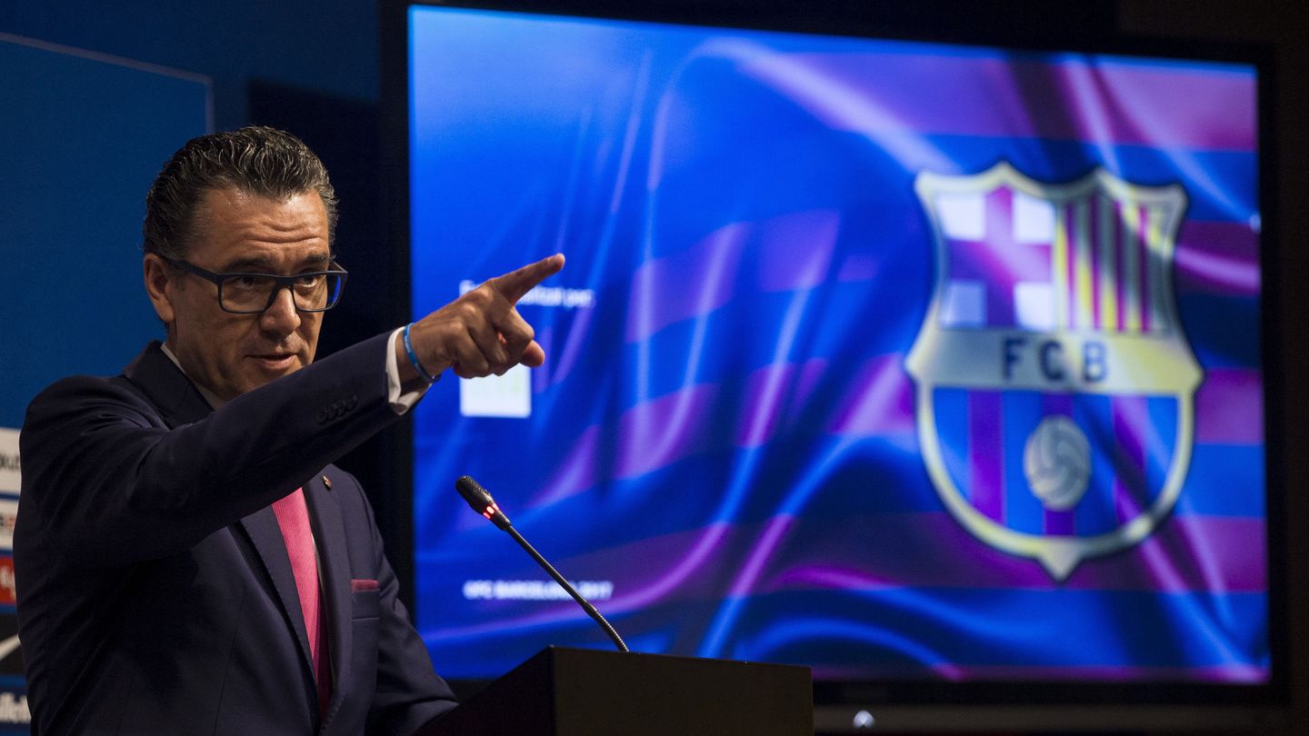 El ex portavoz del FC Barcelona, Josep Vives, en una presentación. (EFE) 