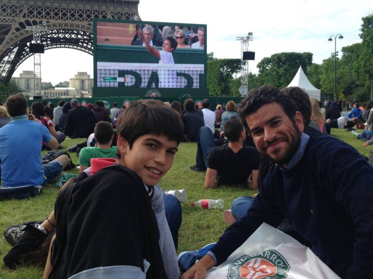 Foto: Carlos Alcaraz, en el Roland Garros de 2015 (@carlosalcaraz).