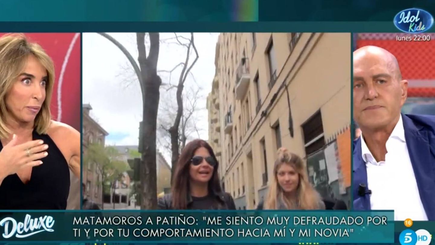 Patiño y Kiko hablando sobre Anita Matamoros. (Telecinco).