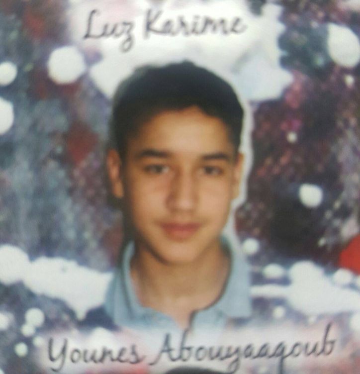 Younes Abouyaaqoub, en la foto de la orla del colegio.
