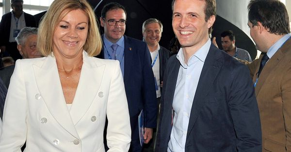 Foto: El presidente del Partido Popular, Pablo Casado, junto a María Dolores de Cospedal. (EFE)