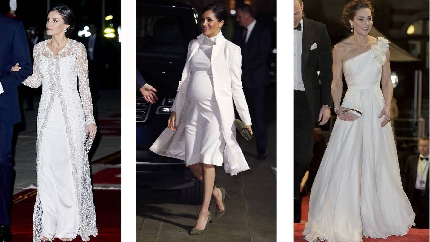 La reina Letizia, Meghan Markle y Kate Middleton. (Getty)