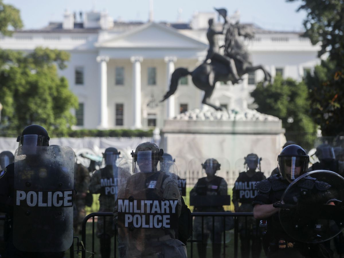 Foto: La Guardia Nacional, frente a la Casa Blanca. (Reuters)