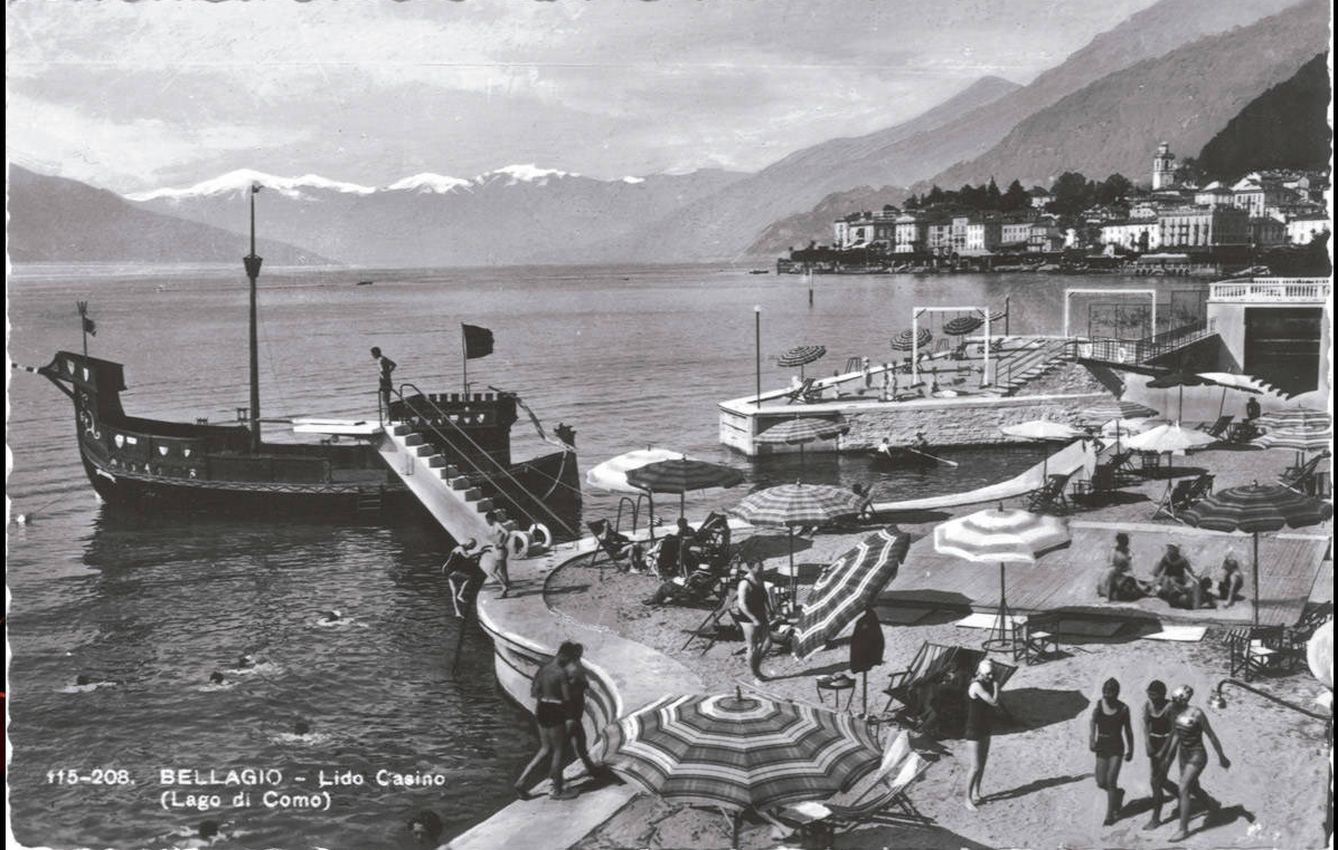 Turistas en el Lago a comienzos del siglo XX.