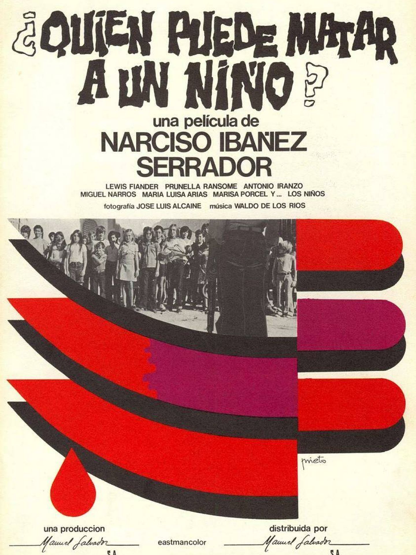 Cartel de '¿Quién puede matar a un niño?'. Narciso Ibáñez Serrador. 1976.