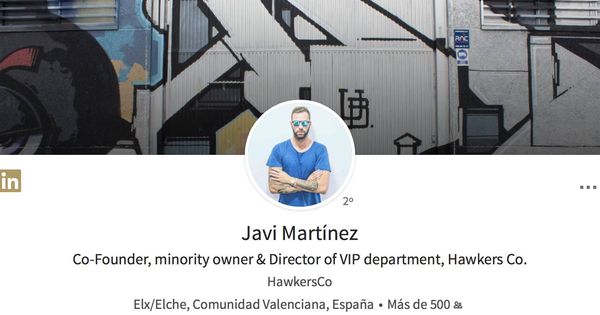 Foto: El perfil de Linkedin de Javi Martín, acusado de conducción temeraria. 