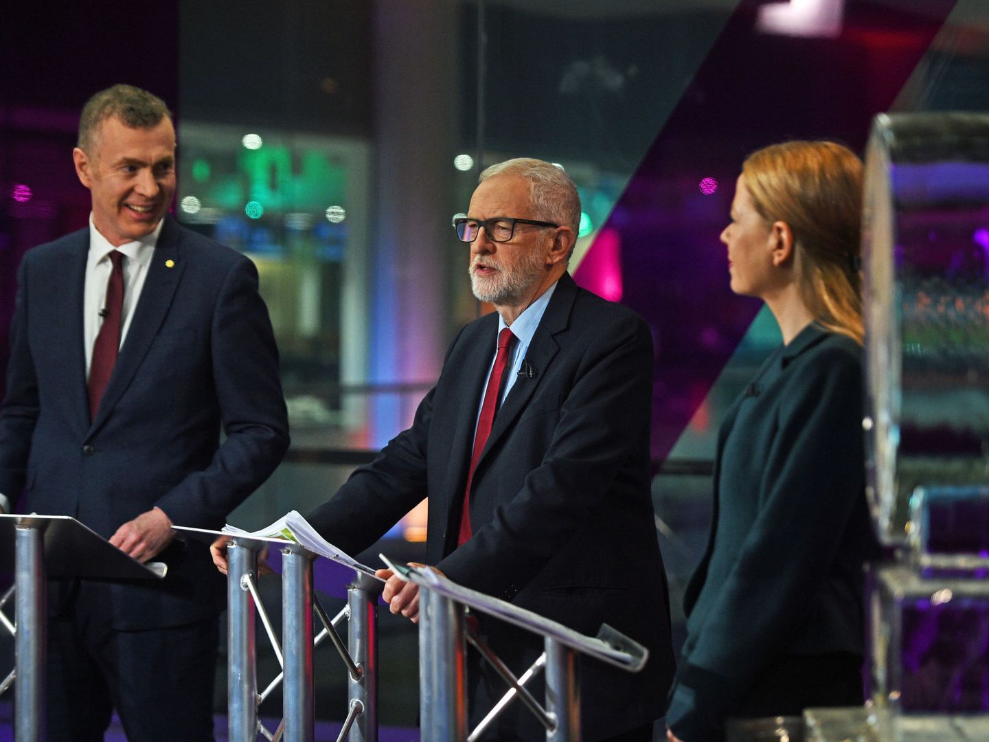 Jeremy Corbyn en un debate electoral. (Reuters)
