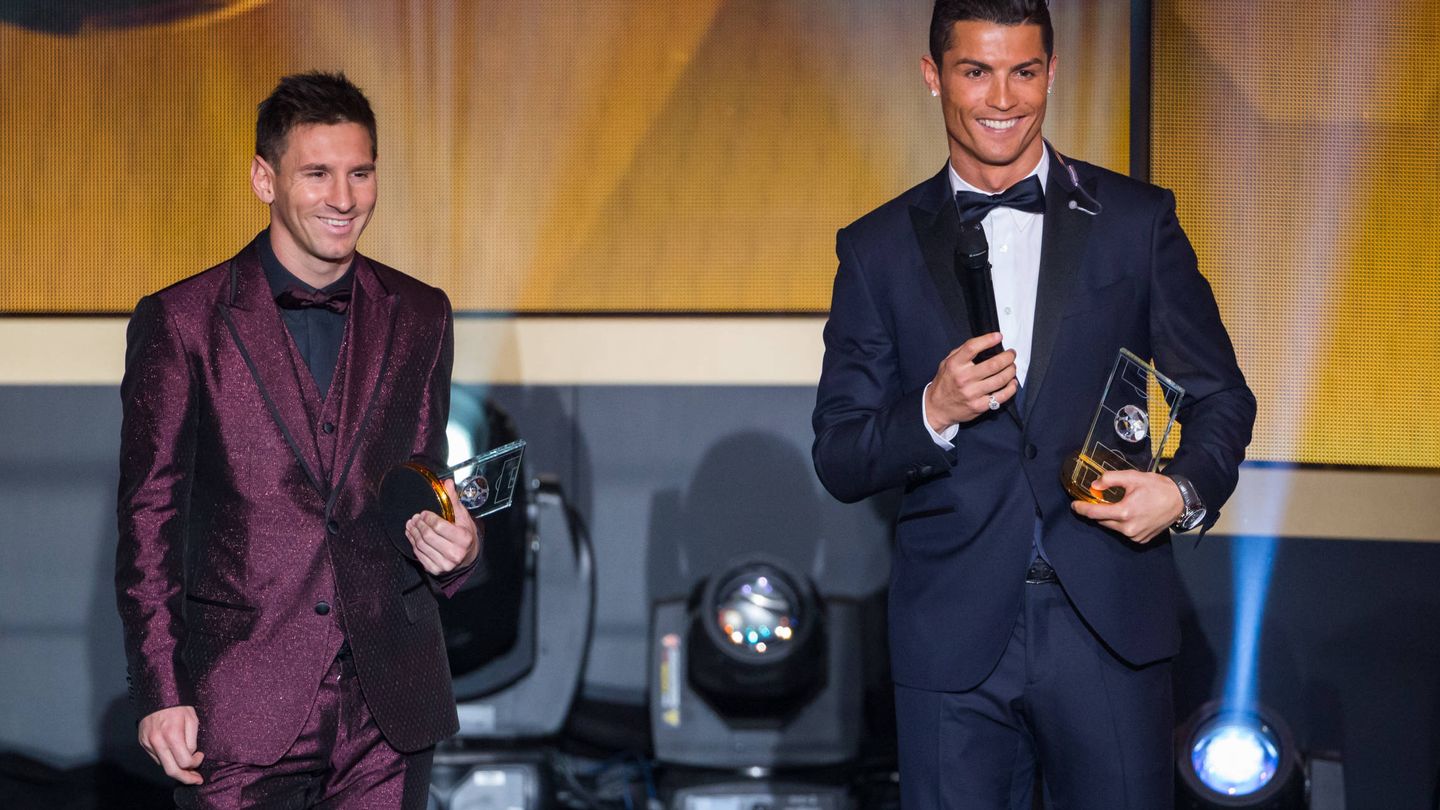  Leo Messi y Cristiano Ronaldo. (Getty)
