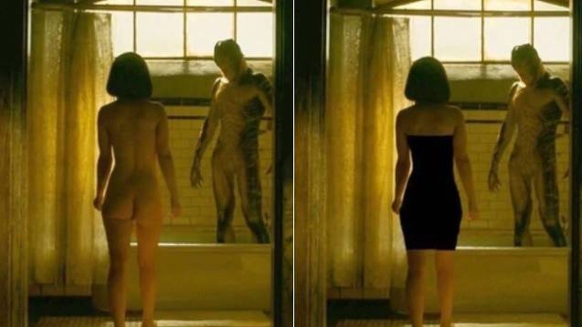 Así censura China 'La forma del agua': pixela escenas de sexo y tapa desnudos con ropa