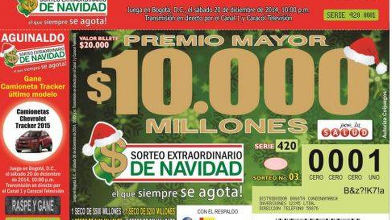 Foto: Un sorteo nocturno y un décimo a 6 euros: así es la Lotería de Navidad en Colombia
