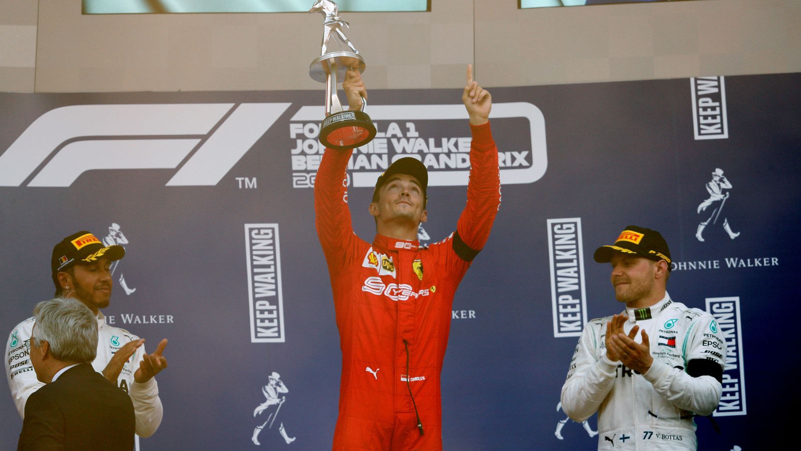 Foto: Charles Leclerc consiguió el primer triunfo en Fórmula 1 en Spa. (Reuters)