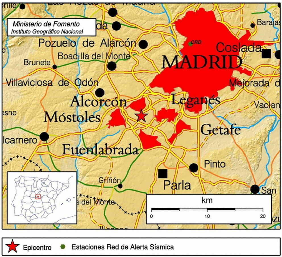 Un terremoto de 3,5 es sentido en varios municipios de la comunidad de madrid
