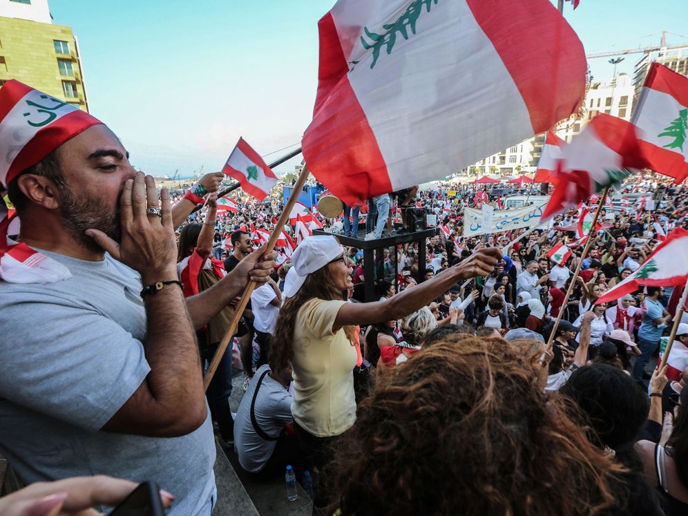 Foto: Protestas en Líbano. (Reuters)