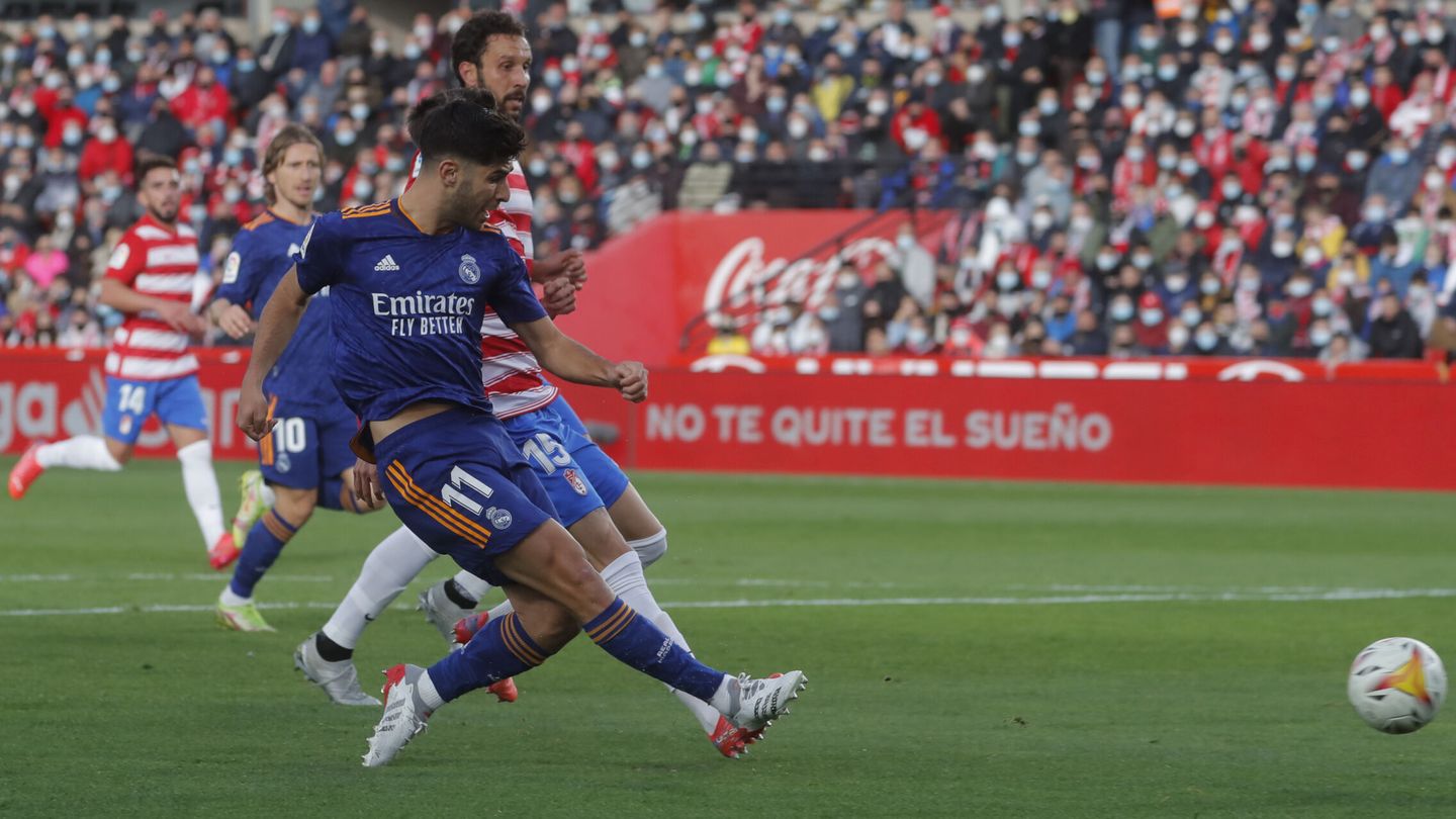 Marco Asensio marca el primer gol del Real Madrid en Granada