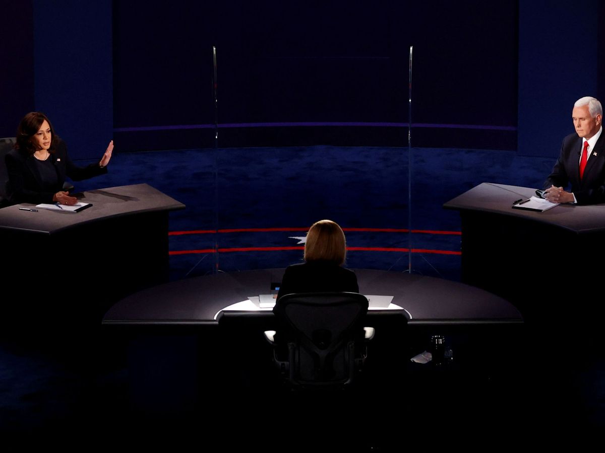 Foto: Debate entre Mike Pence y Kamala Harris. (Reuters)