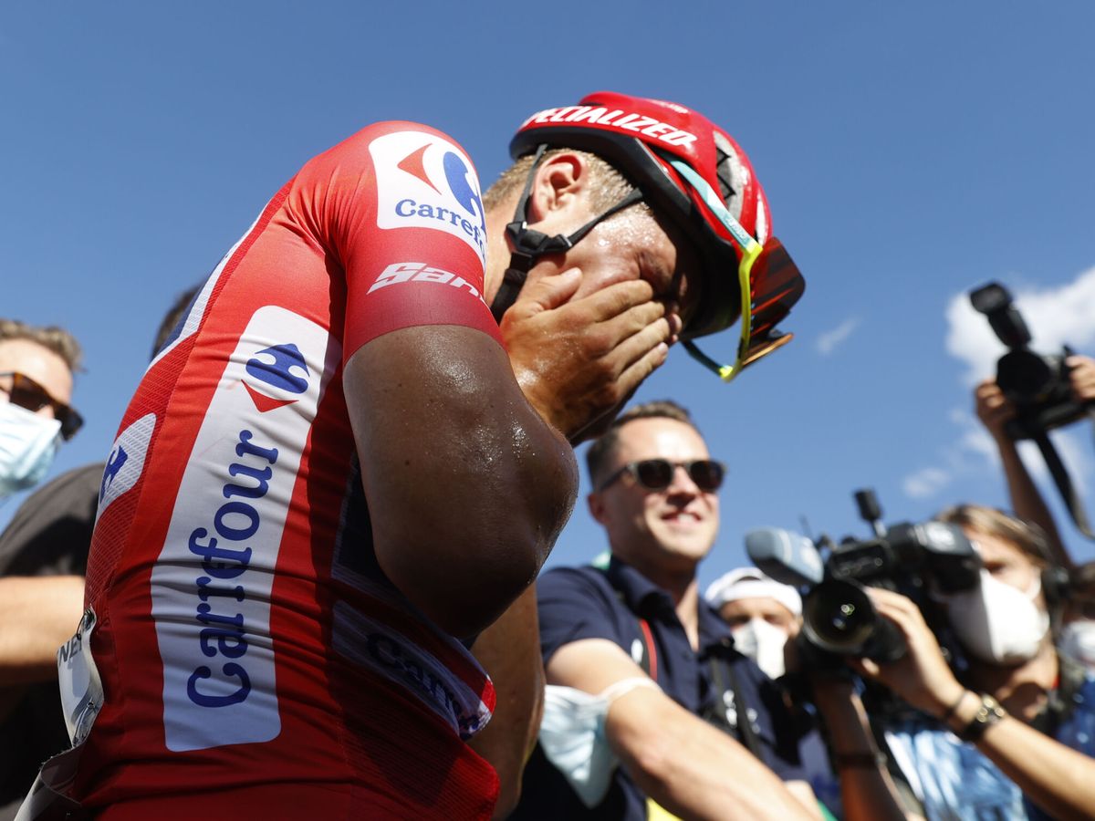 Foto: El belga, virtual vencedor de La Vuelta 2022. (EFE/Javier Lizón)